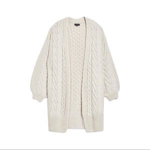 Topshop Long Open Front Cardigan